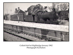 Collett 0-6-0 at Highbridge January 1962