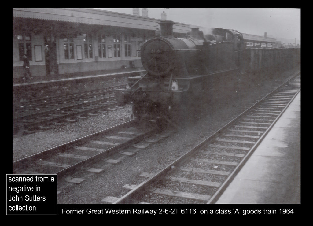 GWR 2-6-2T 6116 A class goods 1964