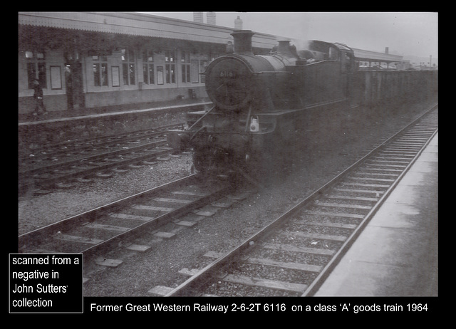 GWR 2-6-2T 6116 A class goods 1964