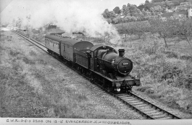 Collett 0-6-0 3200 Evercreech Junction - Highbridge at Glastonbury 5 11 64