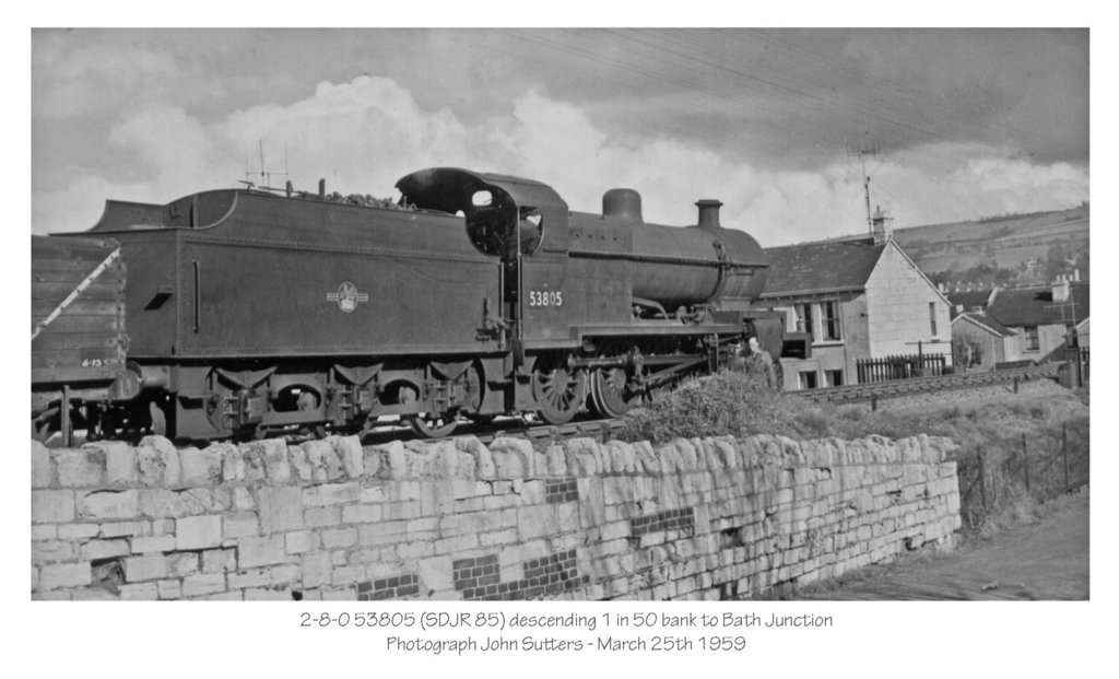 7F Johnson 2-8-0 53805 former Somerset & Dorset No.85 Bath Junction 25 3 59