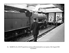 SDJR 2-8-0 7F 86 at Bournemouth - 11.8.1962