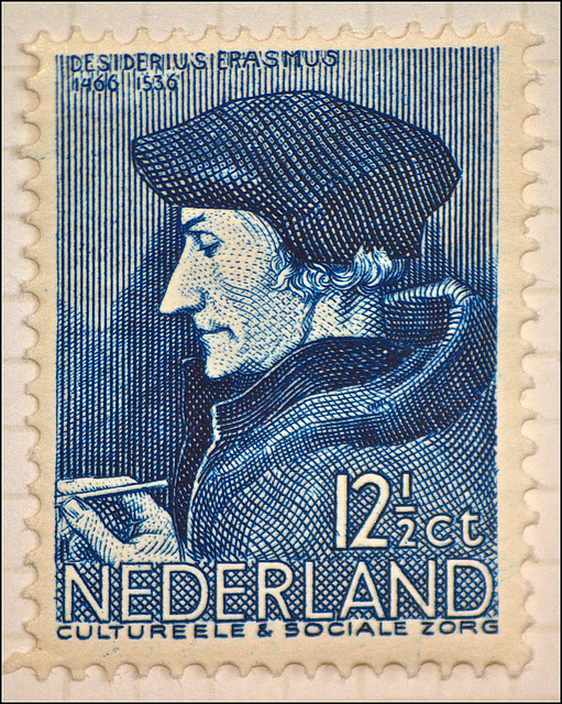 Dutch Erasmus Postage Stamp