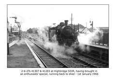 2-6-2Ts 41307 & 41283 at Highbridge on 1.1.1966