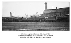 Barry withdrawn SR 2-6-0 31618 & ex-SDJR 53808 26.8.1964