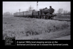 GWR 0-6-0 on the S&D traversing the Somerset Levels in 1964