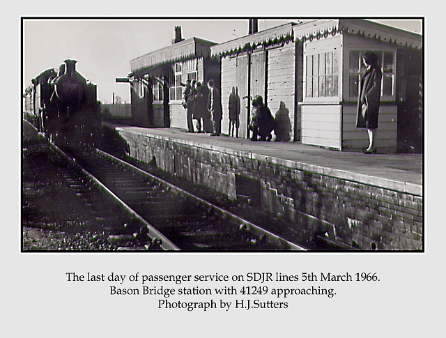 Last day of passenger services  - Bason Bridge 5.3.66