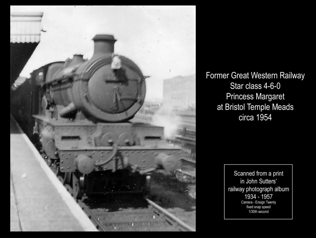 GWR 4056 Princess Margaret Bristol Temple Meads c 1954