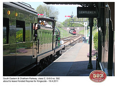 SECR 592 Horsted Keynes on the Bluebell Railway - 19.4.2011