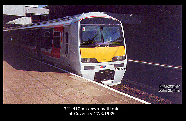 321 410 at Coventry on 17.8.1989