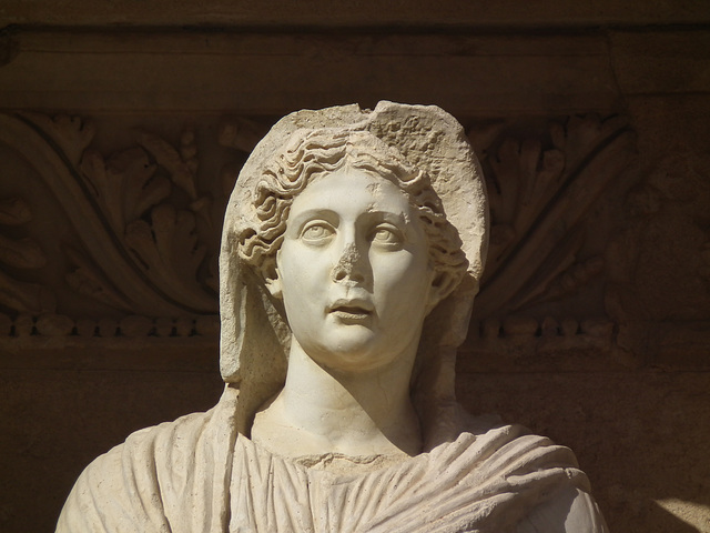 Statue at the Library at Ephesus