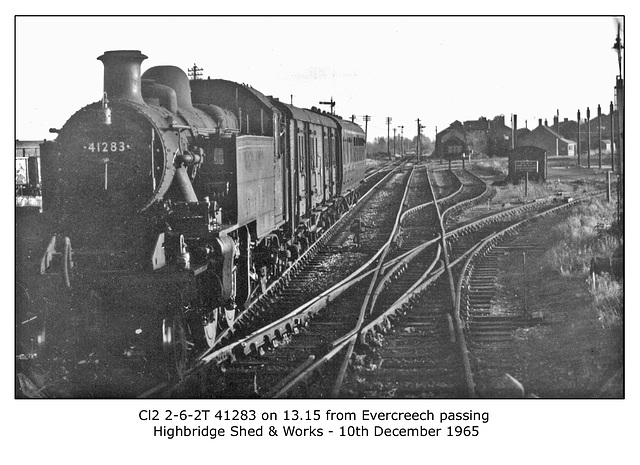 Cl2 2-6-2T 41283 Highbridge - 10.12.1965