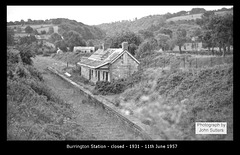 Burrington Station closed to passengers in 1931 - photographed 11.6.1957