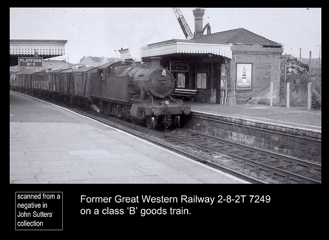 GWR 2-8-2T 7249 on class B goods 15.8.1964