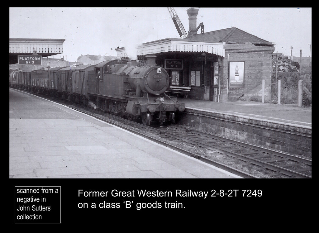 GWR 2-8-2T 7249 on class B goods 15.8.1964