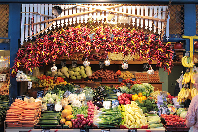 In der Markthalle in Budapest