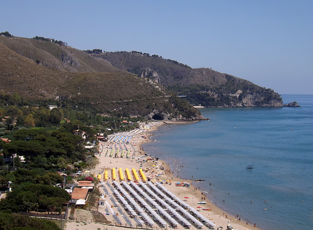 View of the Beach in Sperlonga, July 2012