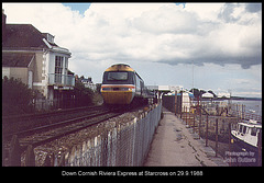 Down Cornish Riviera Express - Starcross  - 29.9.1988