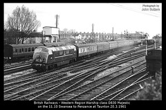 British Railways, Western Region  Warship class D830 Majestic - Taunton 20.3.1961