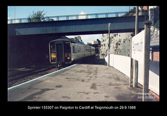 Sprinter - 155307 - Teignmouth - 29.9.1988