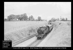 Former LMSR 2P 4-4-0 - BR no. 40700 on the Somerset & Dorset Joint Railway