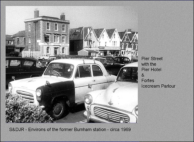 Burnham environs - Pier Street with the Pier Hotel & Forte's Icecream parlour