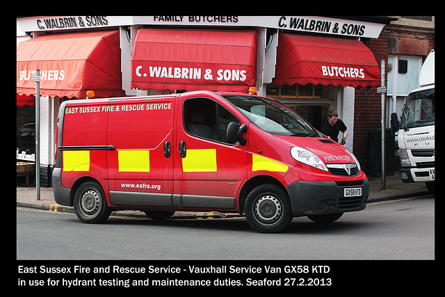 ESFRS Van GX58 KTD - Seaford - 27.2.2013