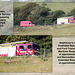 ESFRS appliances passing Seven Sisters  Country Park - 17.7.2013
