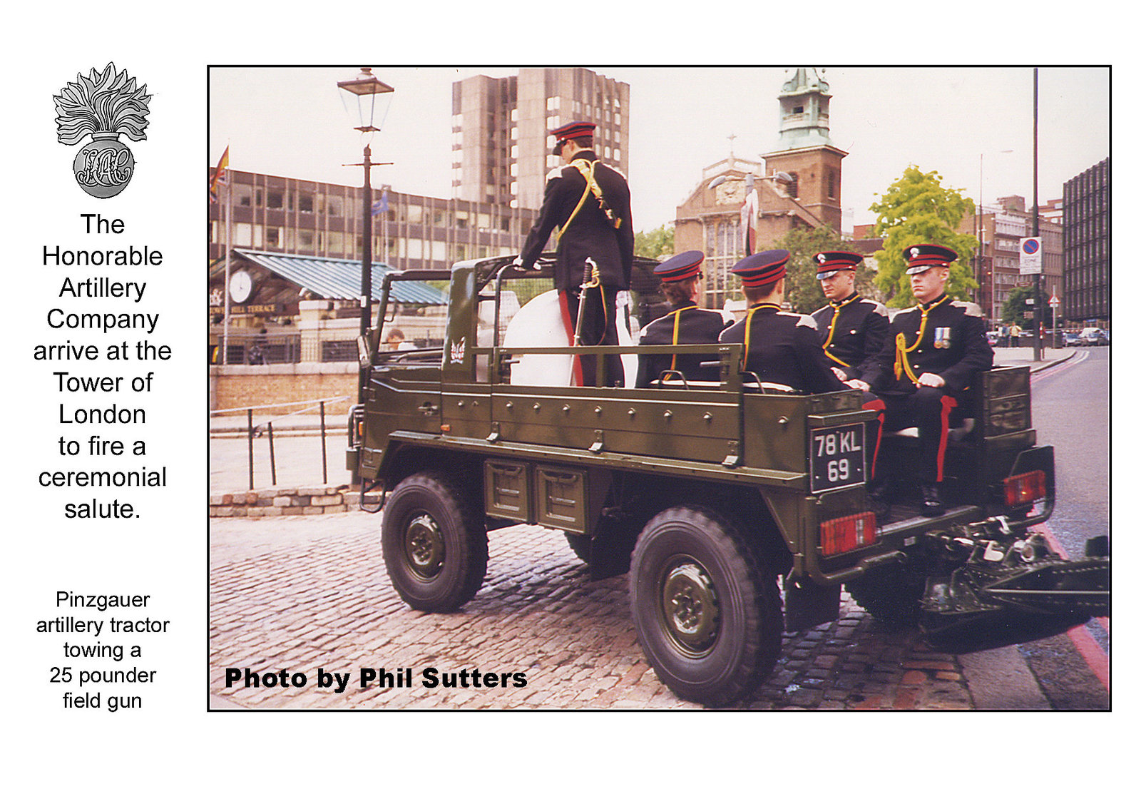 HAC Pinzgauer at Tower of London for salute