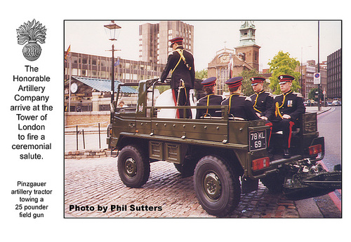 HAC Pinzgauer at Tower of London for salute