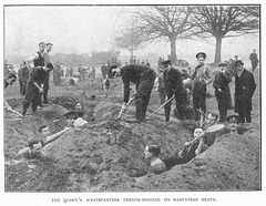 Trench digging practice on Hampstead Heath