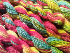 all my rainbow roving for the next jacket