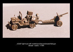 JGSDF general purpose 4-wheeled  light truck & field gun  1/76th diecast