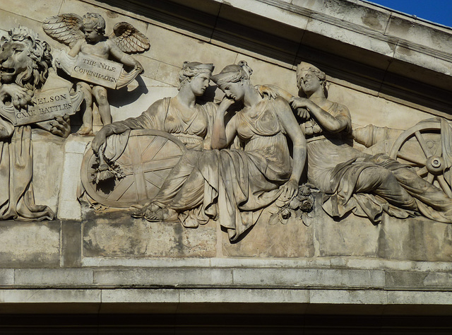 coade stone pediment, royal naval hospital, greenwich