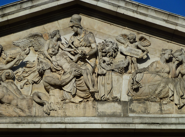 coade stone pediment, royal naval hospital, greenwich