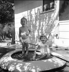 Taking a dip. 1951, Atascadero, California