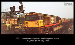 58023 at Oxford on 4.5.1989