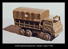 JGSDF general purpose 6-wheeled truck  1/76th diecast