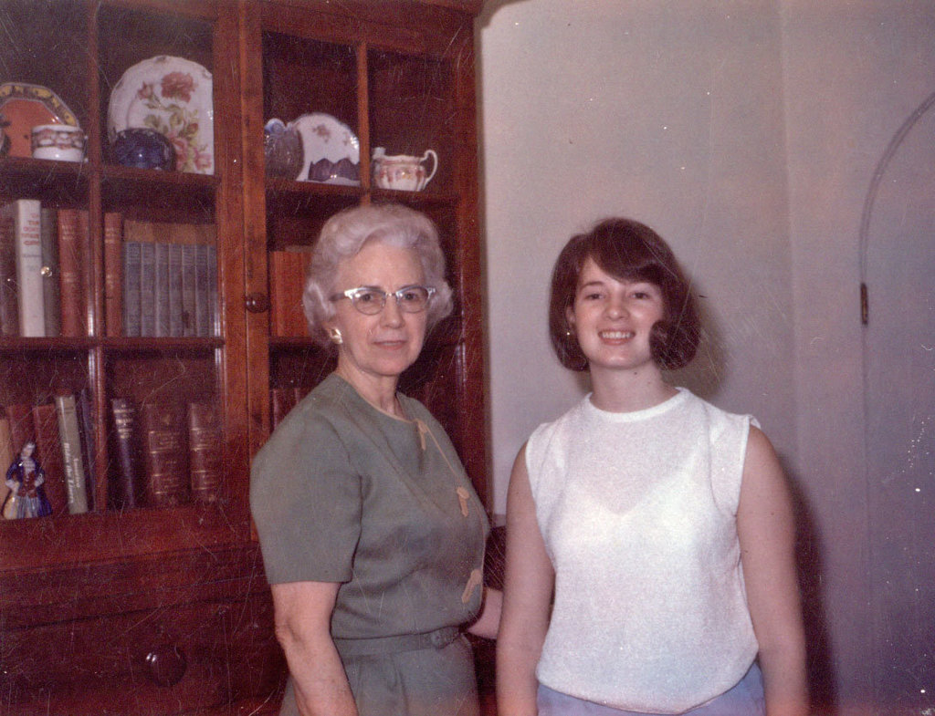 Mary and her granny, 1966