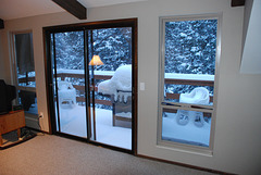 Patio Door and Snow