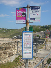 Bus stop sign at Sennen Cove - 8 Jun 2013 (DSCN0975)
