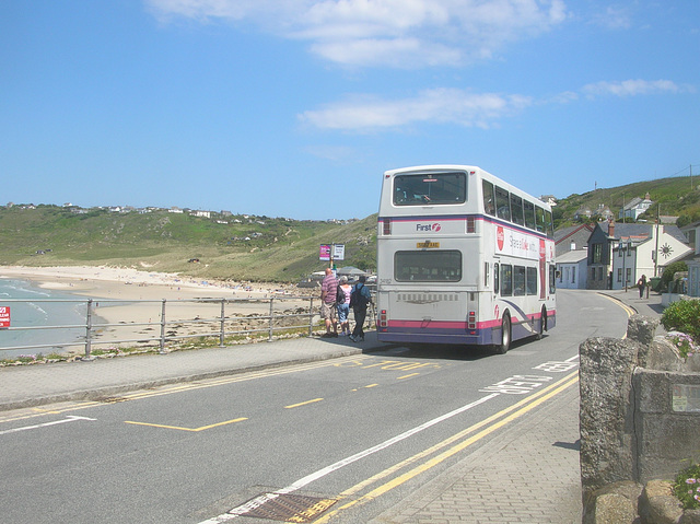 DSCN0983 First Devon and Cornwall S682 AAE  at Sennen Cove - 8 Jun 2013