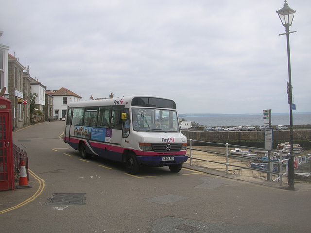 DSCN1020 First Devon and Cornwall S554 RWP at Mousehole - 9 Jun 2013