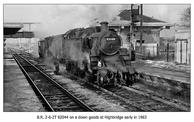 BR 2-6-2T 82044 Highbridge early 1963