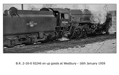 BR 2-10-0 92246 at Westbury 16.1.1959