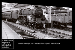 BR 4-6-2 73080 Merlin on an express in 1964