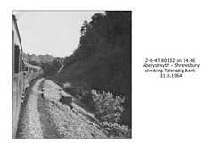 2-6-4T 80132 Talerddig Bank 31.8.1964