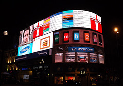 Piccadilly Circus in London, April 2013