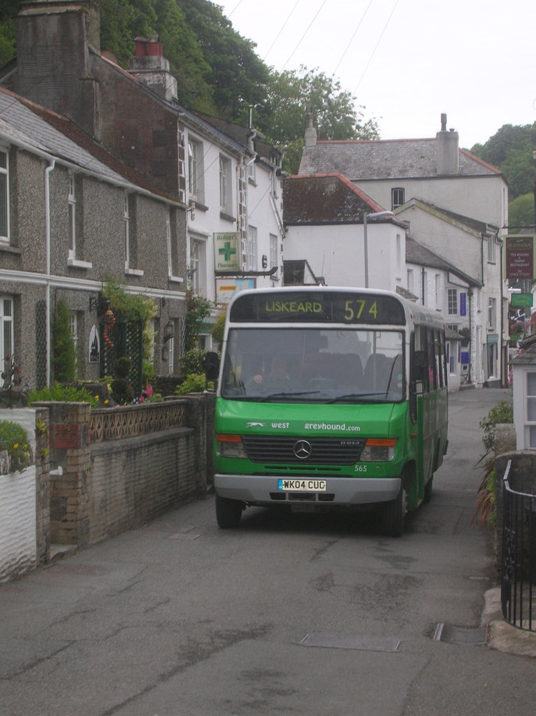 DSCN1129  Western Greyhound WK54 CUC in Polperro - 11 Jun 2013