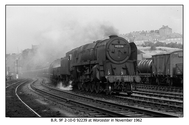 BR Standard 9F 2 10 0 No 92239 Worcester 11 1962